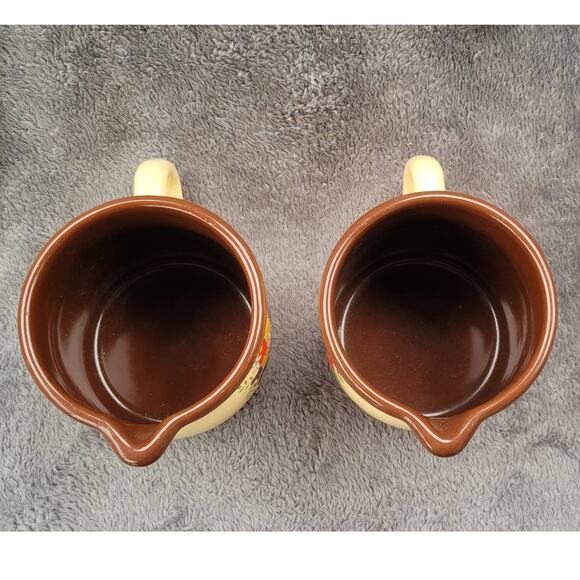 FTD Vintage Enamelware Creamer Cottage Floral Fruit 1986 - Picture 2 of 4